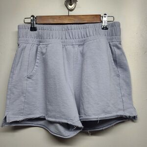 Liv Outdoor Shorts Women Size M Purple Elastic Waist Raw Hem Athleisure Casual